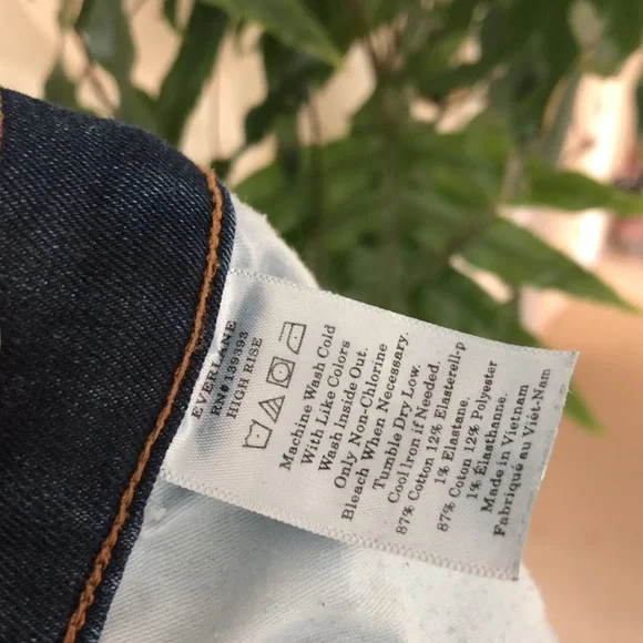 Everlane Authentic Stretch high rise skinny jean size 25 dark blue wash - Picture 10 of 14